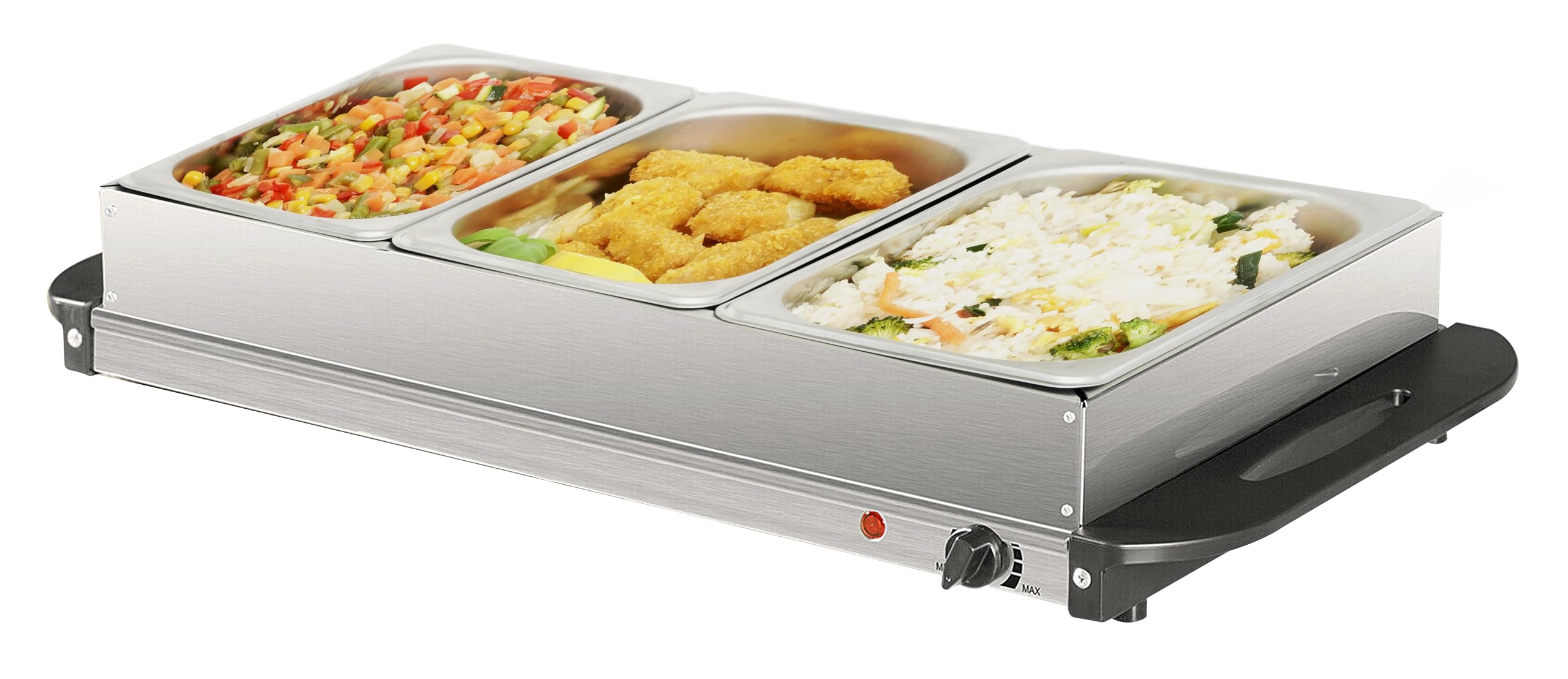 Stay Hot SH 4.1 Chauffe-Buffet 2 en 1 XXL et Plaque chauffante 200 W, Solution idéale pour Les buffets, Les fêtes et Les dîners de Famille, capacité de 7,5 l