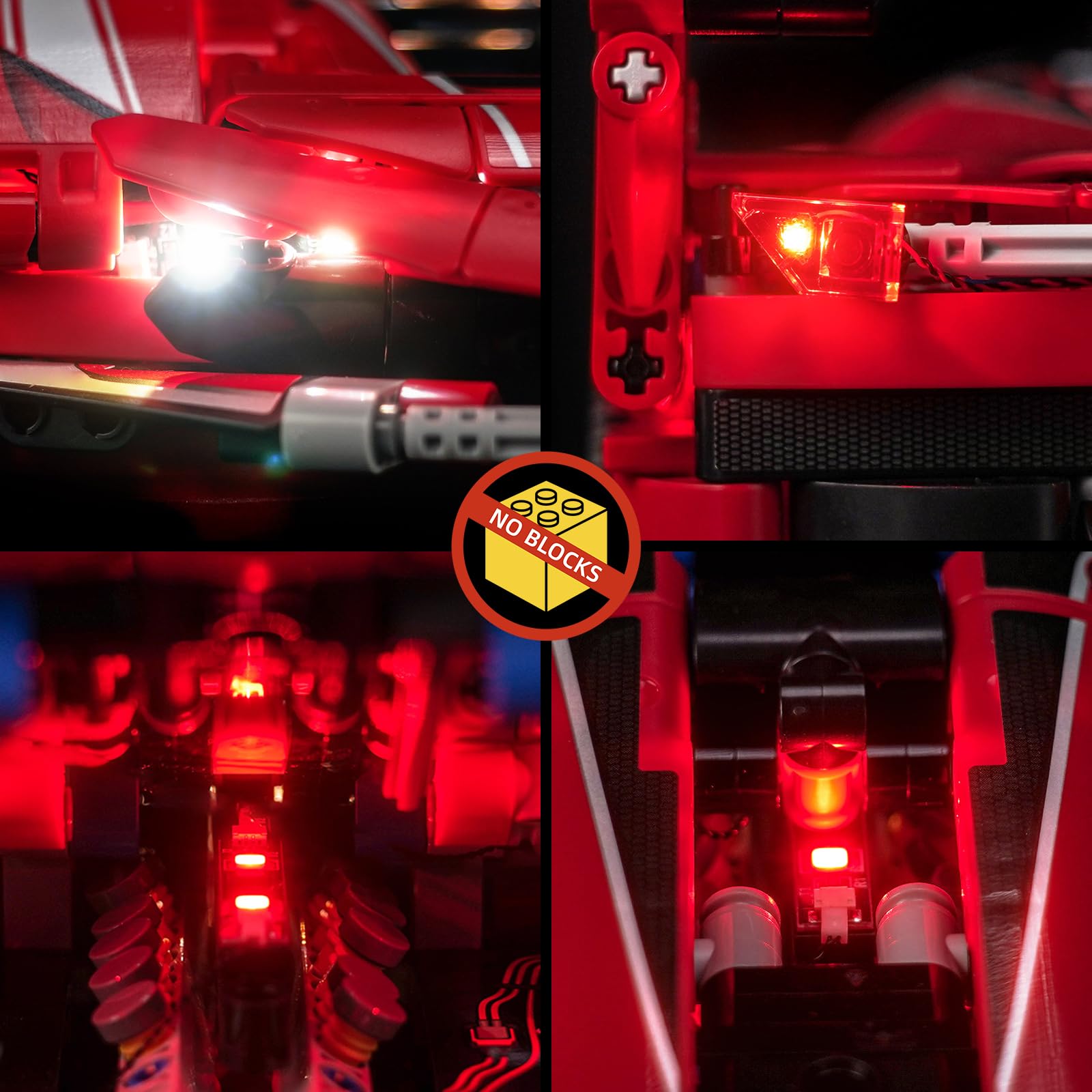 Juego de luces LED compatible con Lego 42212 Ferrari FXX K (sin modelo), juego de iluminación decorativa compatible con Lego Ferrari FXX K juguete creativo - 5