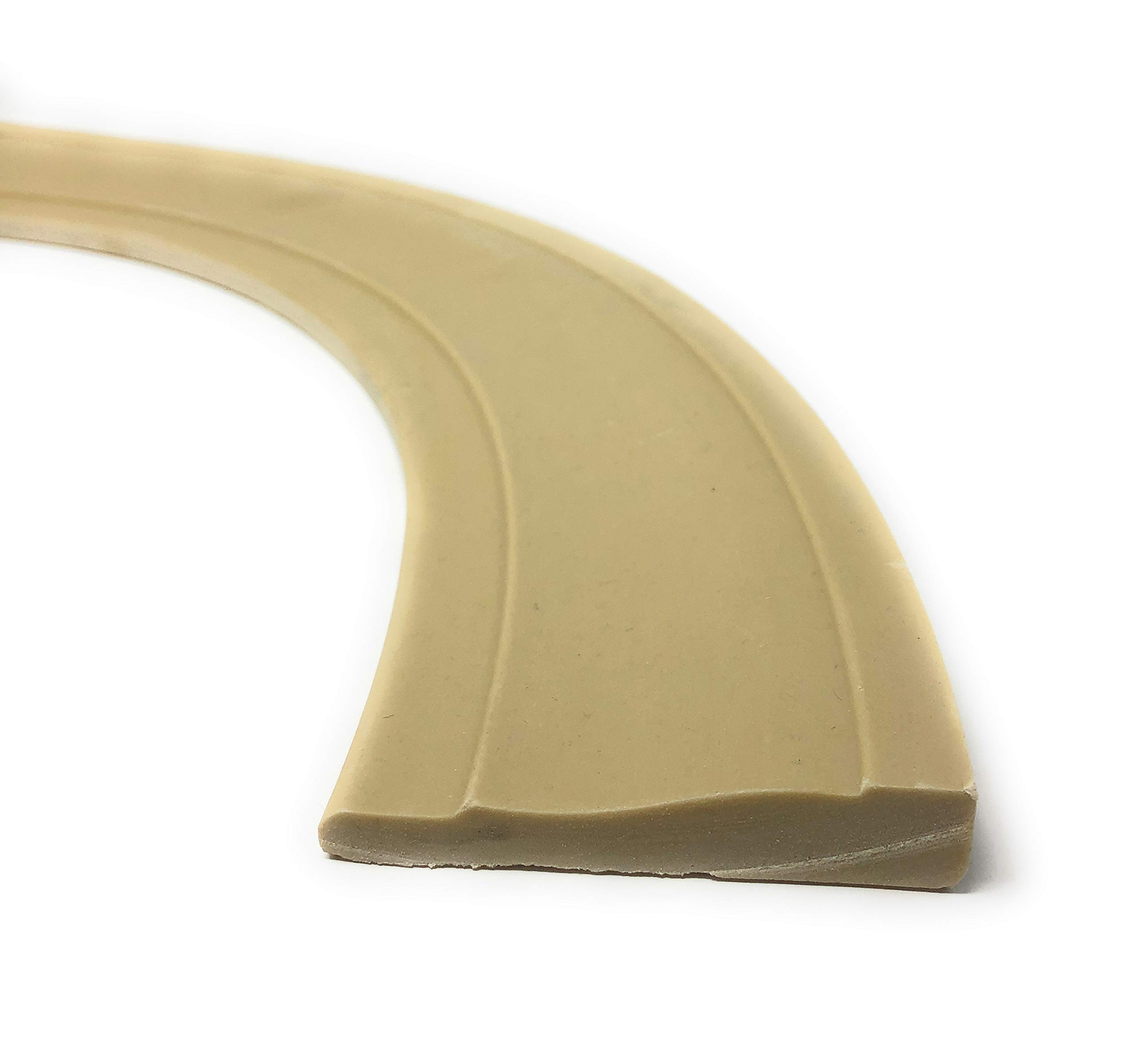 FLEXTRIM #444: Flexible Casing Molding: 11/16" Thick x 3.25" Wide - PRE Curved to fit Half Round Windows 42" to 56" Diameter