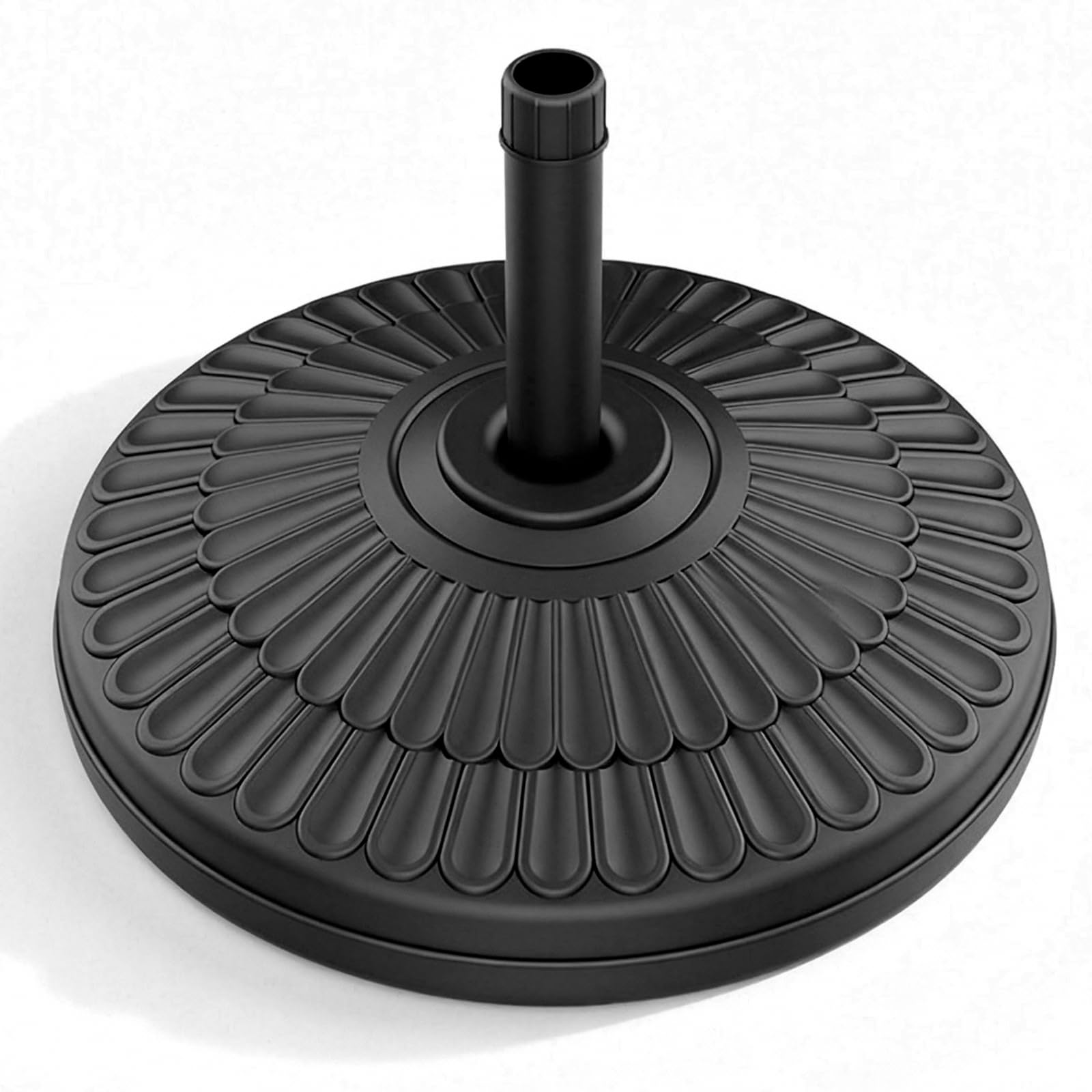 Photo 1 of ***Missing *** wikiwiki 90 Lbs Round Weighted Patio Umbrella Base, Free Standing Heavy Duty Base Water & Sand Filled Plastic Round Umbrella Base (Charcoal)