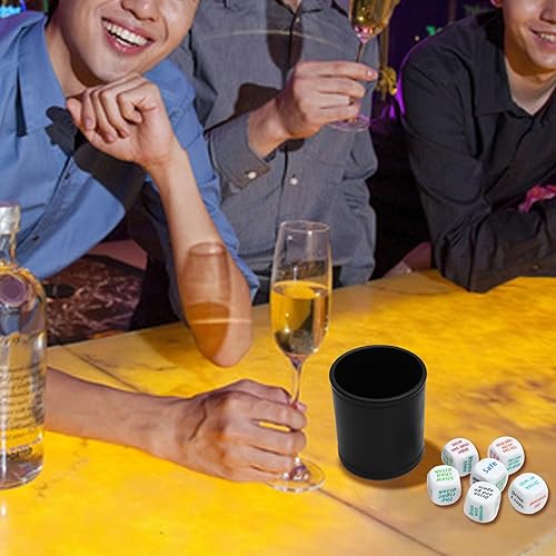 Miniatura 6 de SOTOGO Juego de 7 dados para bar para beber, juego de dados para adultos, cumpleaños, boda, graduación, fiesta, recuerdos, juguetes