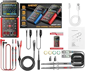 Osciloscópio Digital Portátil, Multímetro, Gerador de, Instrumento de Diagnóstico Portátil, Interface Amigável, Adequado para Estudantes E Prof, Vermelho
