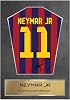 Neymar Jr Barcelona Shirt Display Framed - Autograph Print Football Memorabilia A3 Unframed