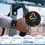 Quican Smart Watch (Android & iPhones), 1.8" HD Alexa Built-in Smart Wacthes for Women Men with Heart Rate Monitor, Sleep/Step Tracker, 120+ Sports Fitness Watch for Women, 3ATM Waterproof Sport Watch