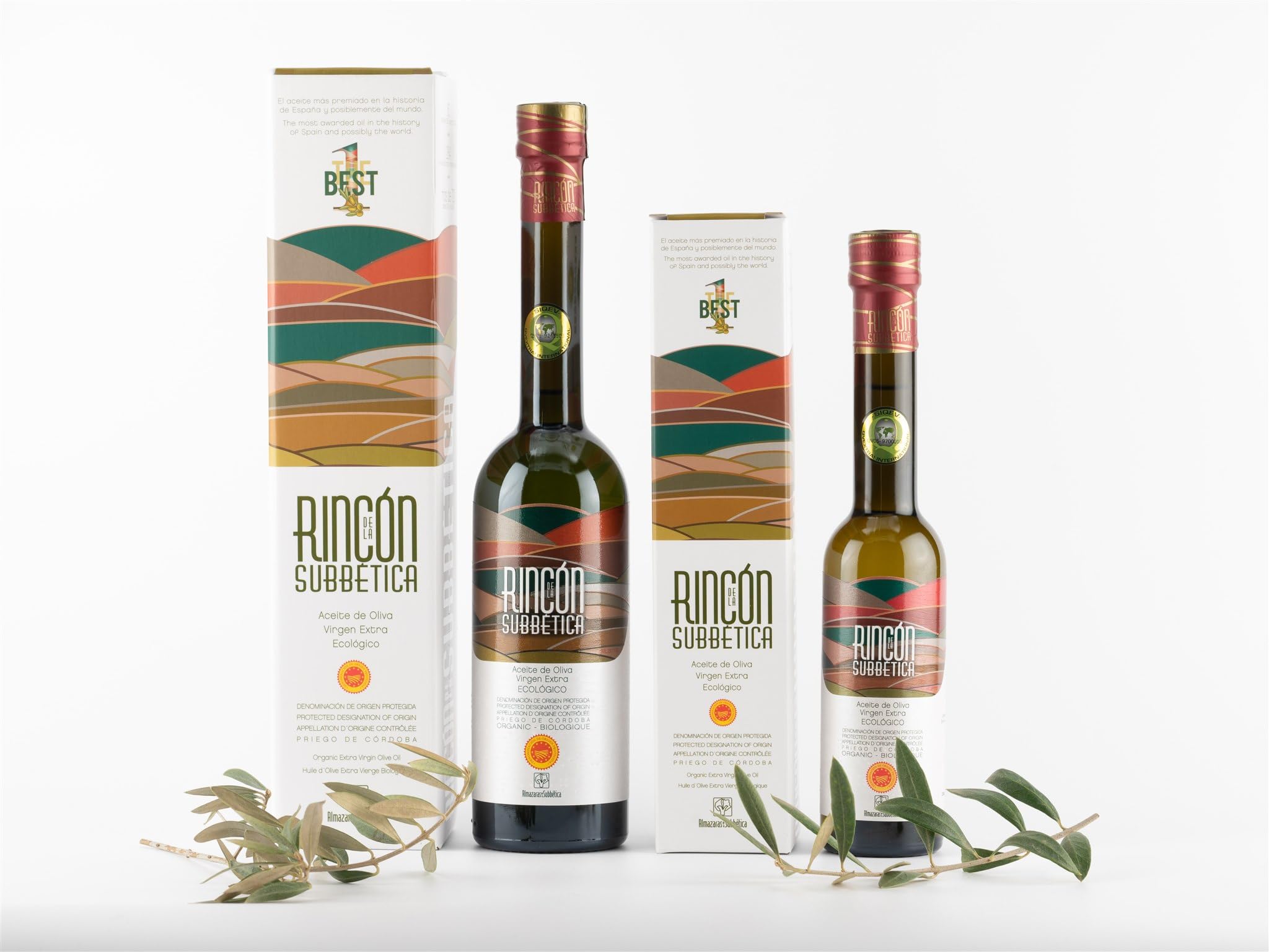RINCÓN DE LA SUBBÉTICA – Aceite de Oliva Virgen Extra 250 ml | Pack 9 Botellas | DOP Priego de Córdoba | Monovarietal Hojiblanca | Sabor Intenso| Ideal Cocina Gourmet y Uso en Crudo