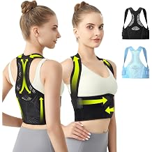 aoFIT Posture Corrector for Women, Lightweight and Breathable Back Brace for Pain Relief, Rounded Shoulders and Hunchback, Compact & Portable with Fashionable Design, Invisible Under Clothes Black M
