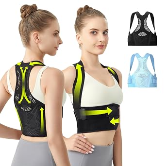 AOFIT Posture Corrector for Women, Upper Back Brace for Pain Relief Blue M | Lightweight and Breathable, Rounded Shoulders and Hunchback, Compact & Portable with Fashionable Design, Invisible