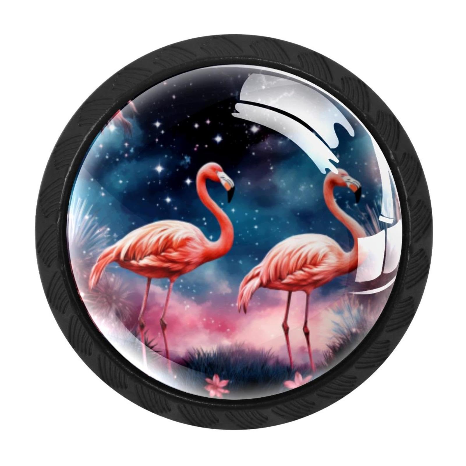 Chenzzzz Multicolored 17 4 Pack Starry Flamingos Kitchen Cabinet Knobs Drawer Knobs Door Dresser Handles For Personalized Gifts Great For Any Occasion