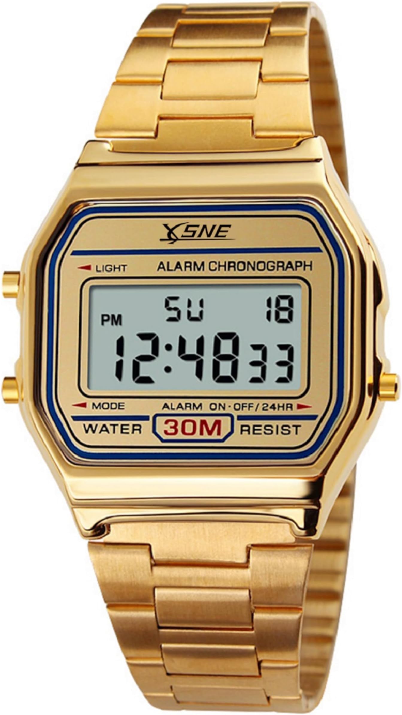 Gold digital watch