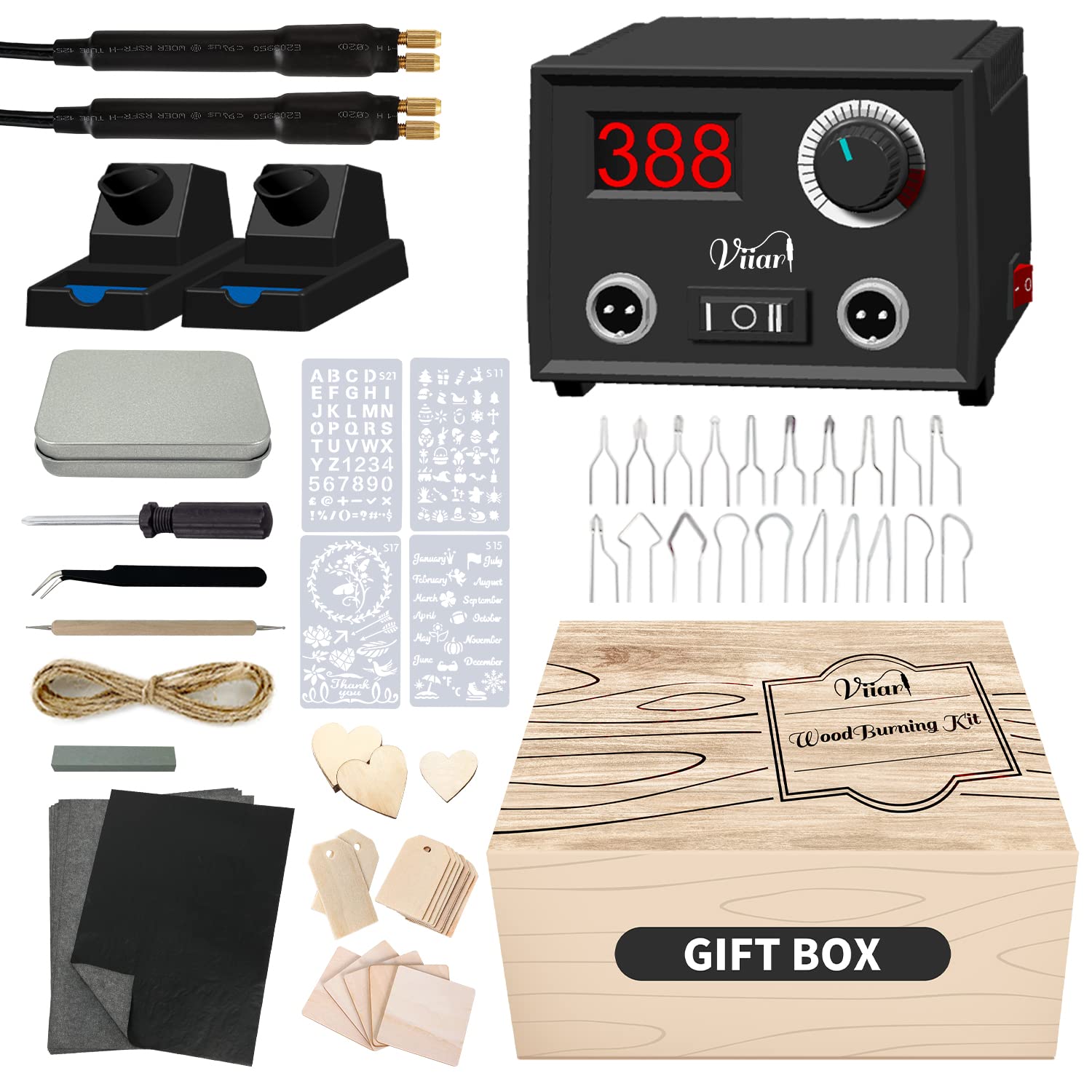 Viiart Wood Burning Kit 60w Upgraded Professional Pyrography Tool Kit ...