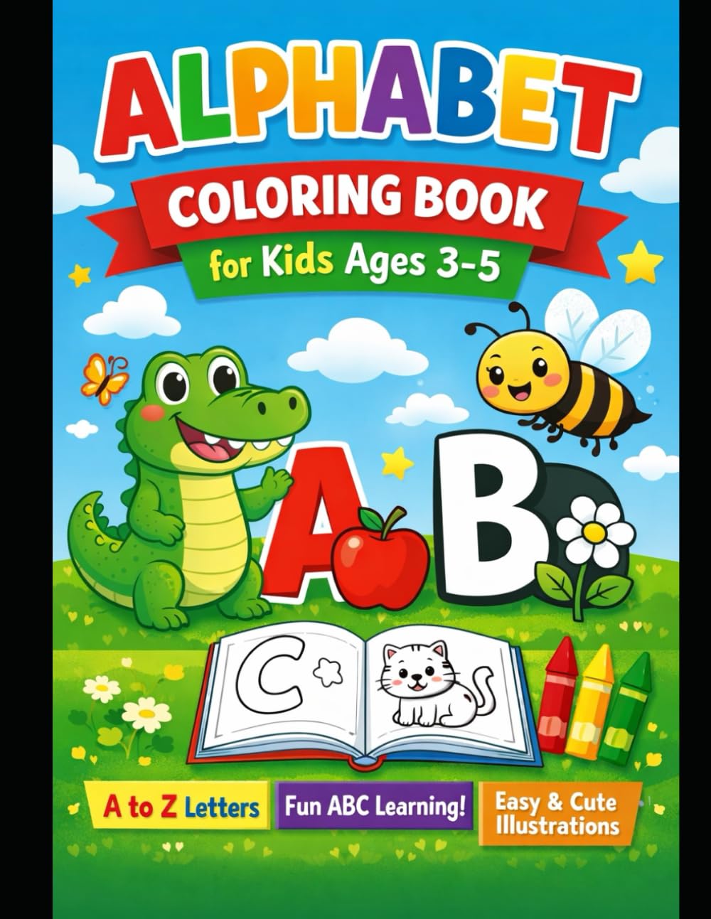 Alphabet Coloring Book for Kids Ages 3–5: alphabet coloring book