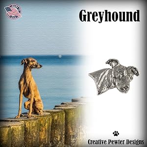 Amazon.com: Greyhound Dog, Lapel Pin, Hat, Pins, Brooch, Keychain