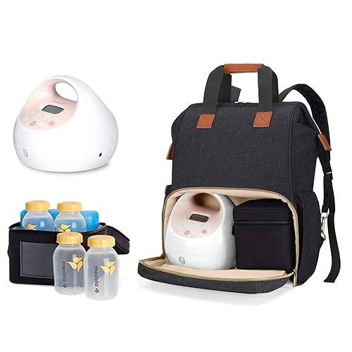 Miniatura 2 de Teamoy Bolsa para bomba de pecho compatible con Spectra S1, S2, Medela y bolsa refrigeradora, bolsa convertible para bomba de pecho y mochila con