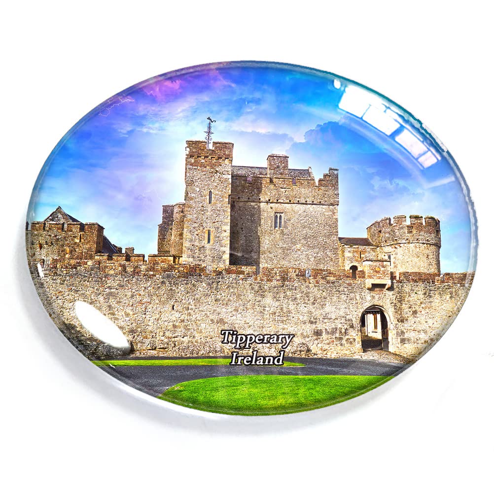 Tipperary Ireland Magnet Fridge Refrigerator Freezer Magnet Sticker Souvenir Decorations Oval Crystal Magnet Kitchen Whiteboard