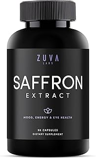 Ultra6 Saffron Supplements - 100% Pure Saffron Extract Capsules and Mood Enhancer for Women and Men - Natural Supplement for Eye Health (90 Servings)