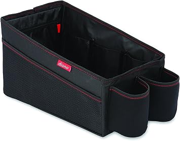 Diono Travel Pal Back Seat Car Organizer, 9 Compartments For Kids and Pet Toys, Insulated Drinks Holder, Reinforced Carry Handles, Collapsible Back Seat Organizer, Folds Flat, Black