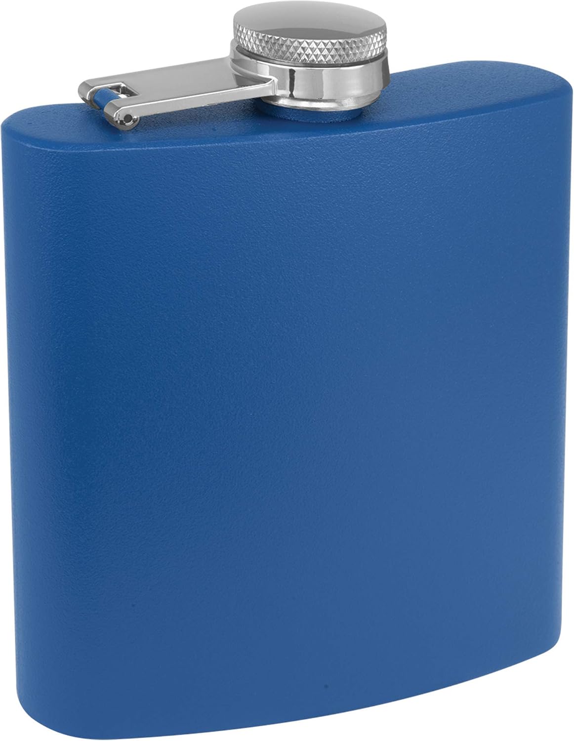 6 oz Stainless Steel Hip Flask w/Flask Funnel for Men & Women - Powder Coated Hip Flask Gift Sets, Groomsmen, Bridesmaids, Wedding Party Whiskey Flask, Clear Water Home Goods (Matte Royal Blue, 10)