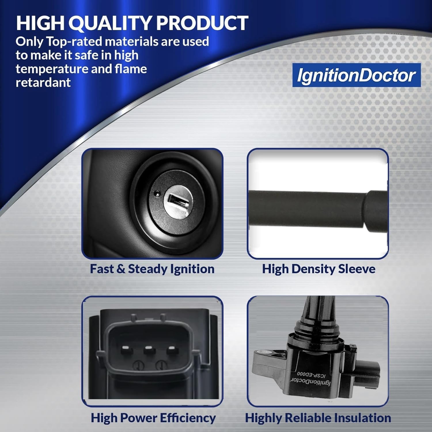 Set of 4 Ignition Coil Pack & Iridium Spark Plugs Compatible with Nissan Altima 2007-2018 Rogue 2008-2016 Sentra 2007-2019 Cube 2009-2014 Versa 2007-2011 NV200 Infiniti QX60 UF549 9029