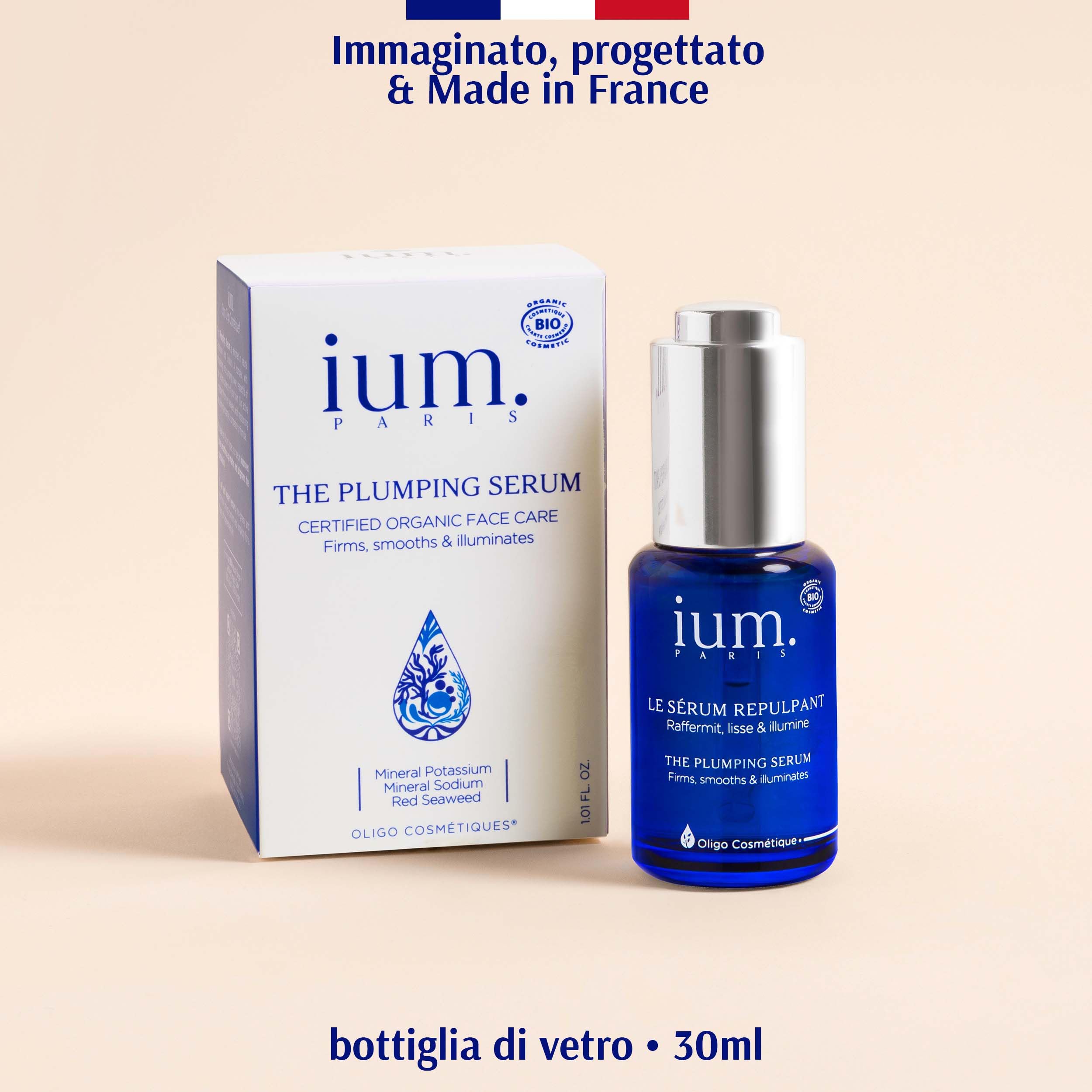 Siero Rimpolpante - Siero Viso con Ingredienti Naturali - Migliora l'aspetto della pelle - Per Tutti i Tipi di Pelle - 30 ml, Bio & Vegan