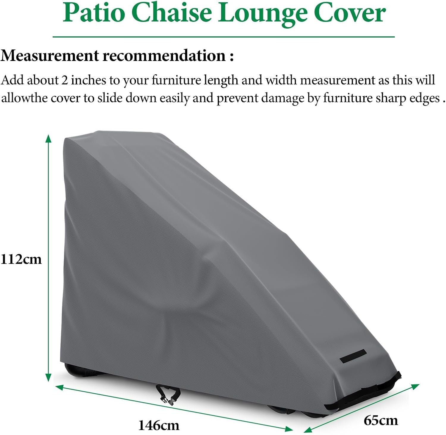 AKEfit Zero Gravity Chair Cover Outdoor Folding Lawn Lounge Chair Covers Waterproof All Weather Dustproof Oxford Anti with Storage Bag Grey