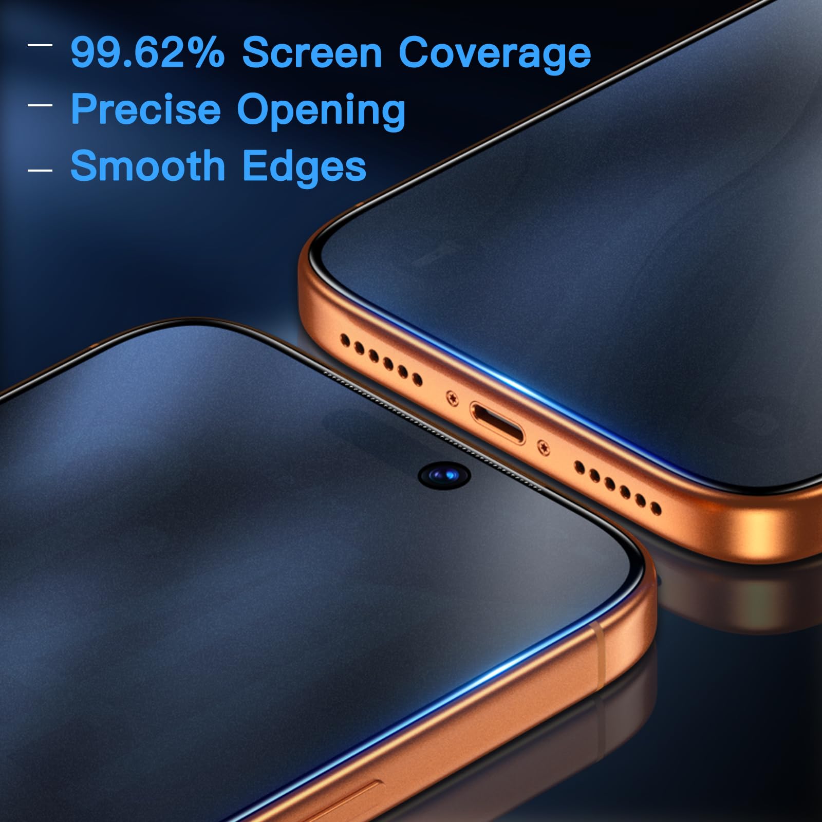 Uyiton Pellicola protettiva per la privacy opaca per iPhone 17 Pro Max | Anti-spia, antiriflesso e anti-impronte, sblocco delle impronte digitali, durezza 9H+, infrangibile, liscio, senza bolle