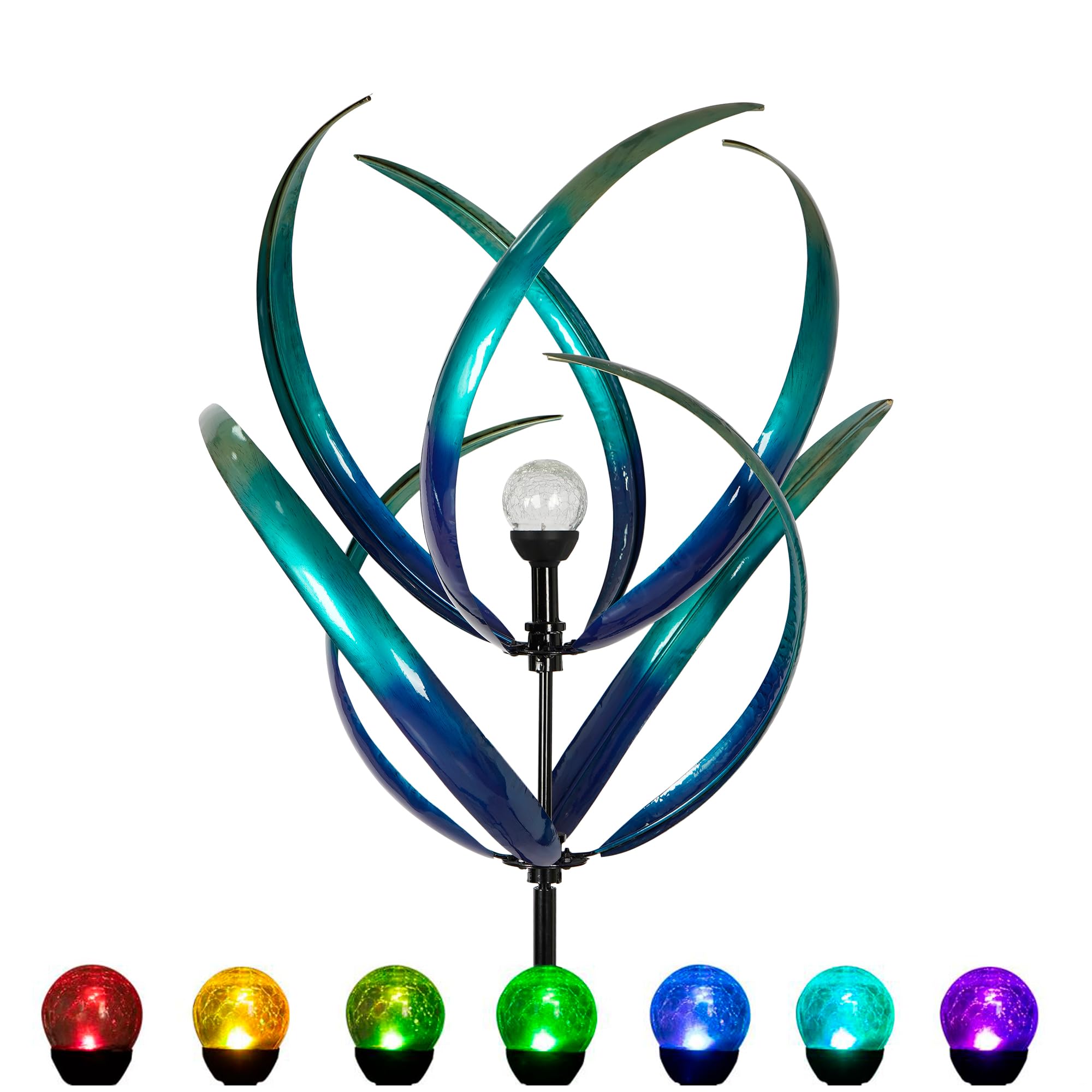 Wind Spinners Outdoor with Solar Light, Wind Spinners for Yard and
