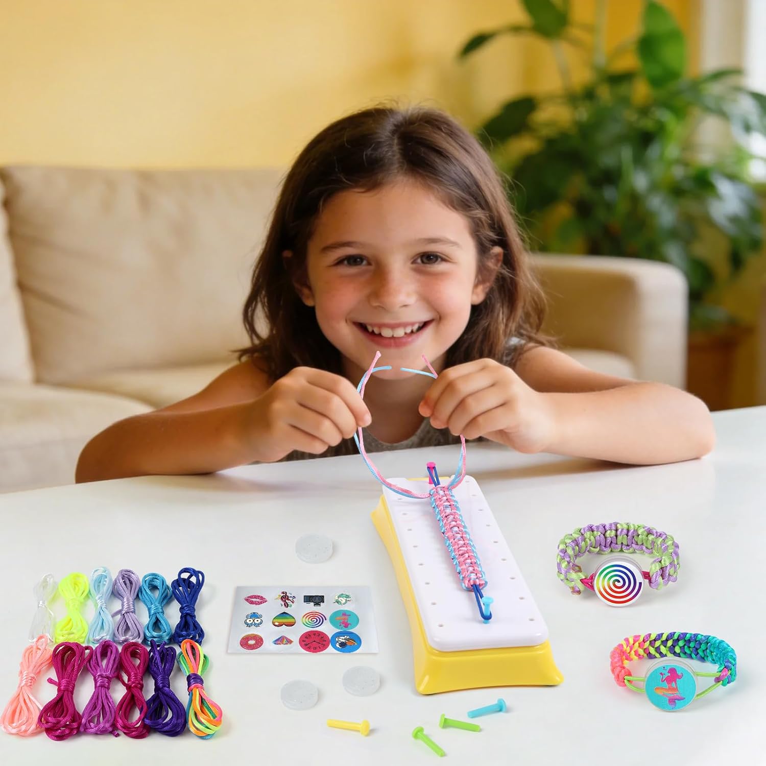 GILI Bracelet Making Kit - Arts and Crafts for Girls Age 8-12 - Friendship Bracelet Maker Toys - Best Christmas Birthday Gifts Ideas for Girls 7 8 9 10 11 Years Old