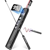 Rechargeable Wireless Presenter Remote with Touch Screen Stylus Pen and Telescopic Pointer Stick, Presentation Clicker with Digital Display- Ideal for PowerPoint Presentations on MAC, PC, and Laptops