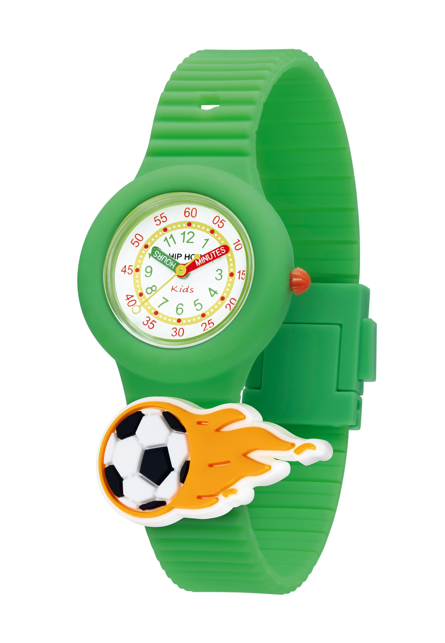 HIP HOP Orologio HWU1318 BAMBINI PINTASTIC! quadrante MULTI-COLOR BIANCO movimento SOLO TEMPO - 3 LANCETTE QUARZO e CINTURINO SILICONE VERDE