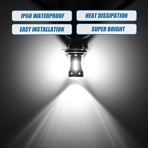 Miniatura 2 de H7 Bombillas LED antiniebla de 6000 K, blanco frío, súper brillante, 30 W, 3030 chips LED de conducción de automóvil, correr, DRL, lámpara brillante