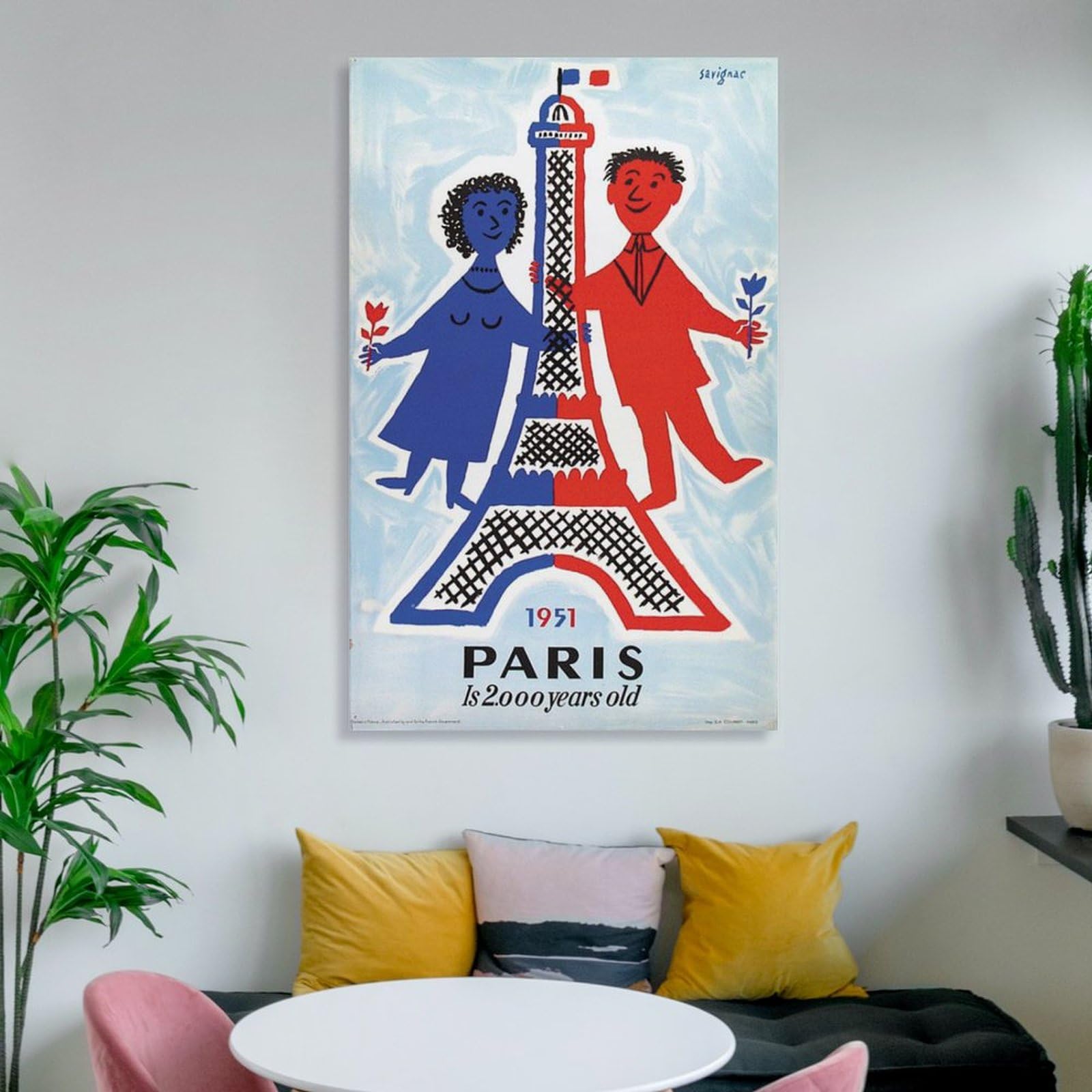 Amazon.co.jp: レイモン・サヴィニャックポスター 絵画 キャンバス