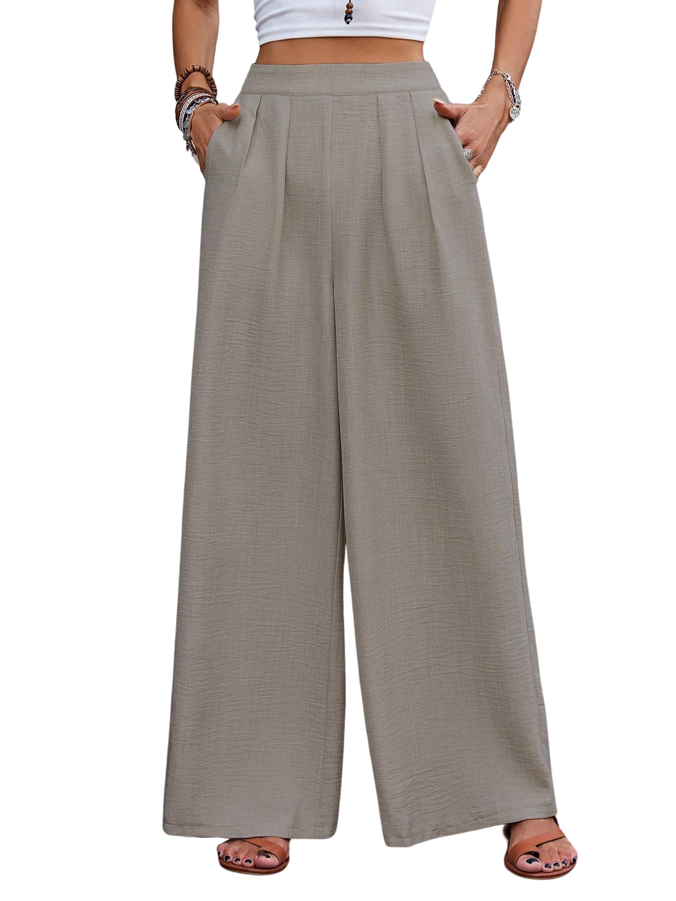 toplot Trouser for Women || Loose Fit High-Waist Korean Pants || Formal Trouser for Woman || (Relaxed Fit || Casual) (5254)-picture-49