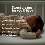 Maxi-Cosi See Pro 360 Baby Monitor avec CryAssist™ AI Cry Translation, 2K HD appareil photo avec PTZ, Sécurité non-fichier 5 unité mère de pouce, 10 batterie d'heure, 2,4GHz/5,0GHZ WiFi, Des berceuses apaisantes, 2-way audio