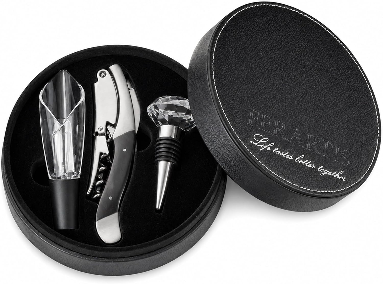 Premium Sommelier Wine Opener Set – Corkscrew, Aerator & Stopper
