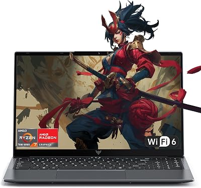 Laptop – 16-Zoll-FHD-Display-Laptop mit Ryzen 7 7730U Prozessor (bis zu 4,5 GHz), 16 GB DDR4-RAM (2 Module), 512 GB SSD-Notebook mit hintergrundbeleuchteter Tastatur, unterstützt Wi-Fi 6