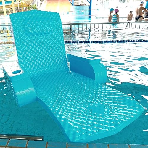 Miniatura 3 de California Sun Deluxe Unsinkable La Jolla Tumbona  Cojín de espuma para piscina  Chaise Lounge flotante para la piscina o el océano  Se pliega plano