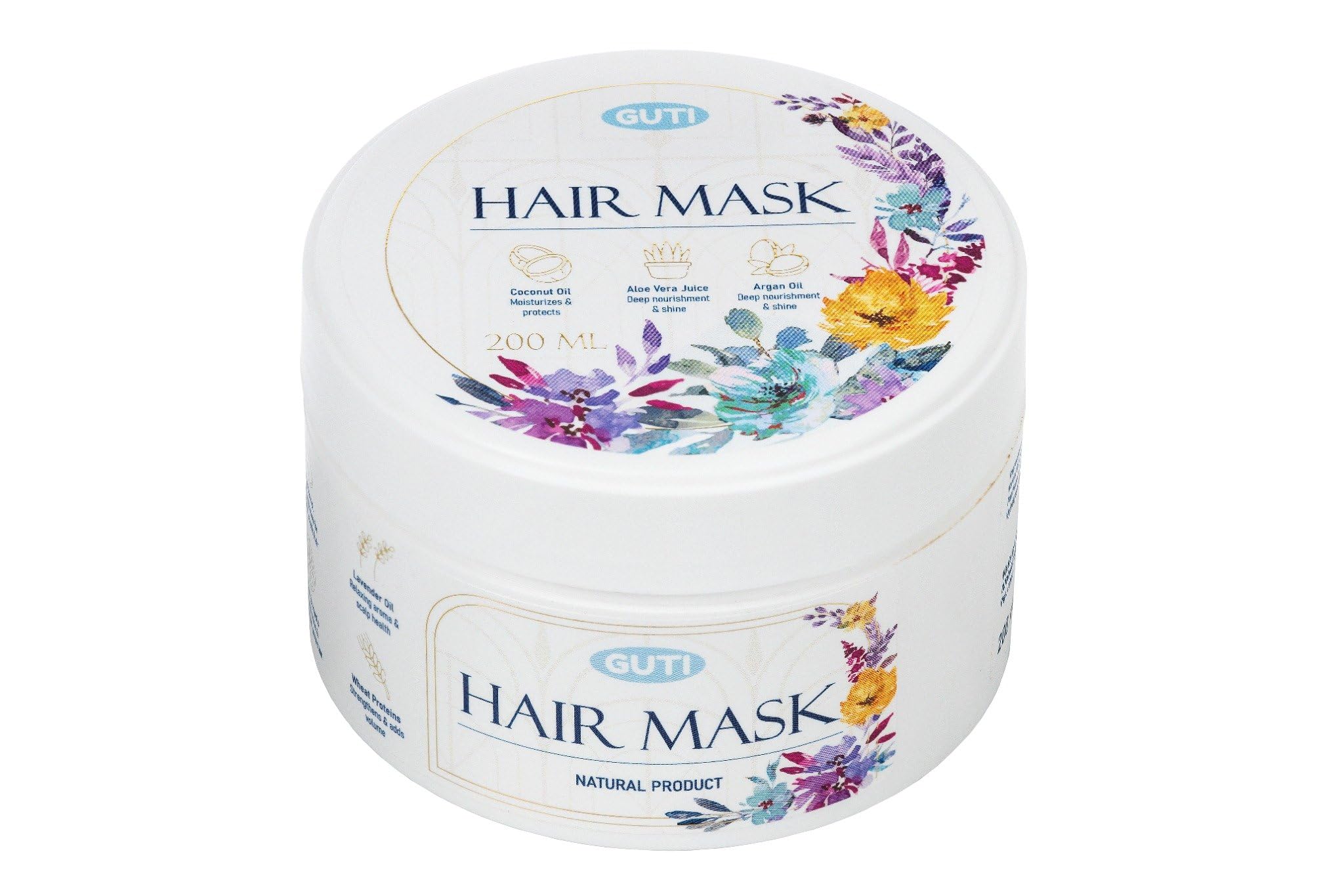 GUTI Premium Touch Haarmaske  Regeneration mit Kokosl & Lavendel   Intensive Feuchtigkeit fr strapaziertes Haar  Naturkosmetik ohne Parabene  & Silikone, 200 ml : Amazon.de: Kosmetik