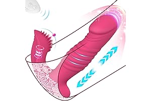 Premium Thrusting Vibrator with Tongue for Couples