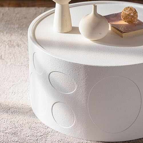 Miniatura 3 de GDFStudio Mesa auxiliar redonda moderna de 13.8 pulgadas, mesa auxiliar con textura de burbujas irregulares, mesas auxiliares circulares, mesas