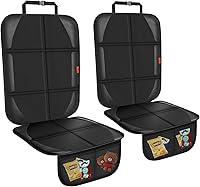 XHYANG 2-Pack Car Seat Protectors - Waterproof 600D Non-Slip Mat for Baby, Kids, Pets - ISOFIX Compatible with Storage Pockets