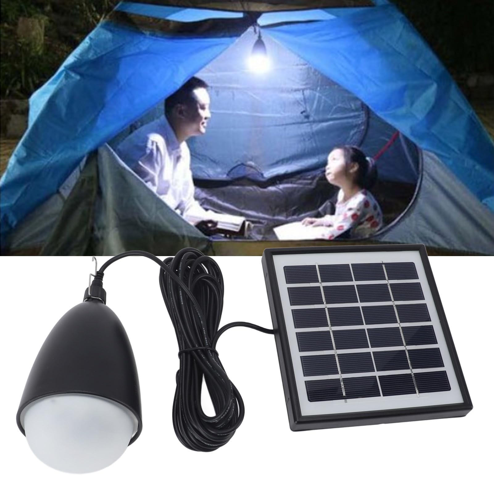 Topiky Solar Glühbirnen für Hühnerstall, LED Solarlampe für den Außenbereich, Tragbare Wiederaufladbare Solarenergie Lampe für Zelt, Camping, Wandern