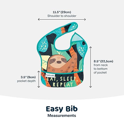 Miniatura 6 de Tiny Twinkle Babero a prueba de desorden - Babero impermeable para bebé niño o niña - PFAS, PVC, BPA, libre de ftalatos - Baberos de comida para