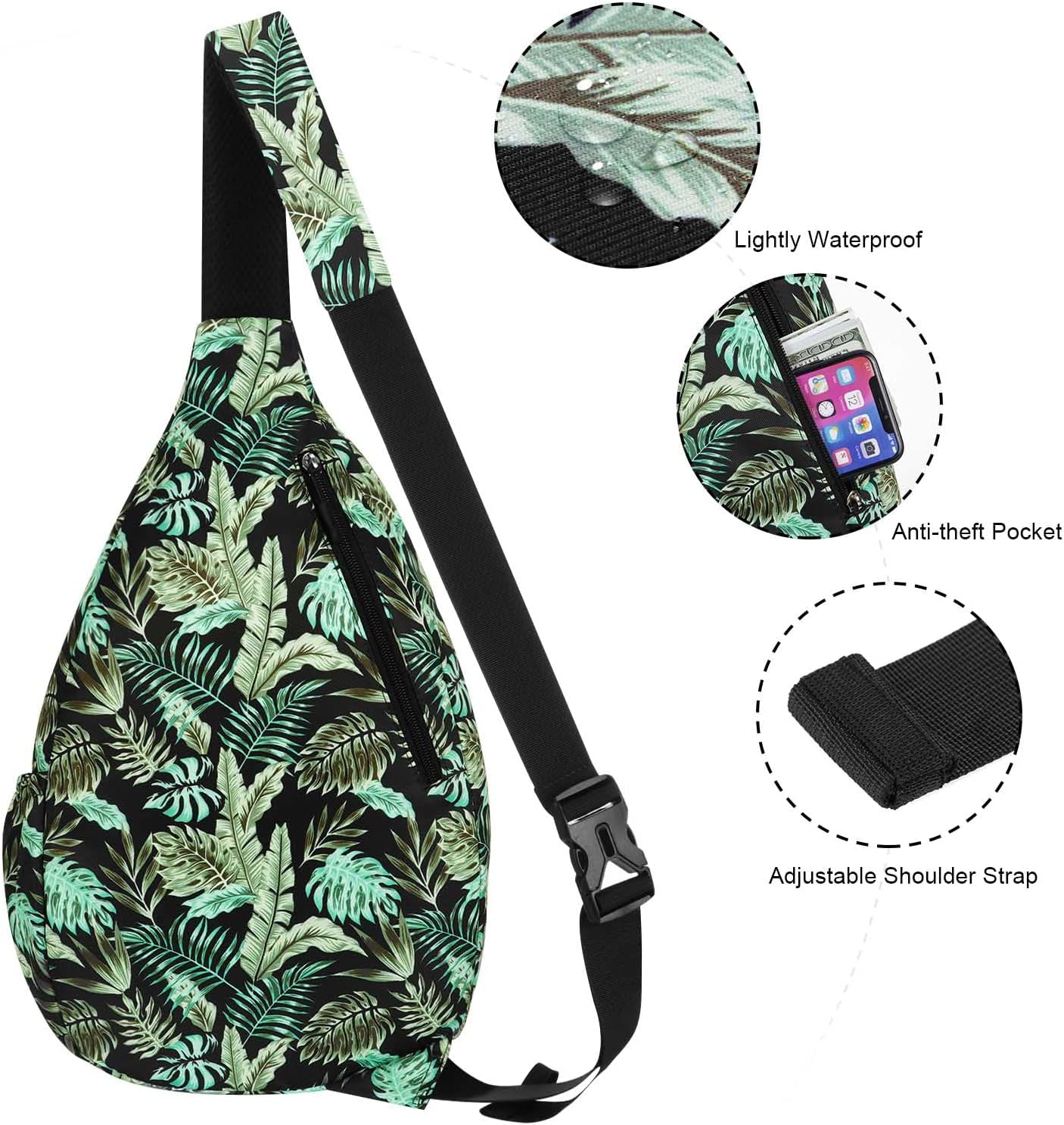 XEYOU Women's Sling Crossbody bag Casual Daypack Outdoor Travel Hiking Backpack for Cycling Walking Dog Hiking