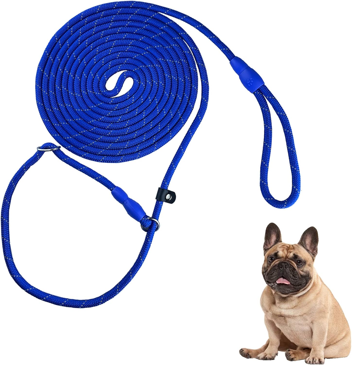 Long Leash for Dogs Training 10FT / 16.4FT / 23FT Reflective 1/3” Slip Lead Dog Leash Anti-Choke Slip Lead Dog Leash for Small Medium…