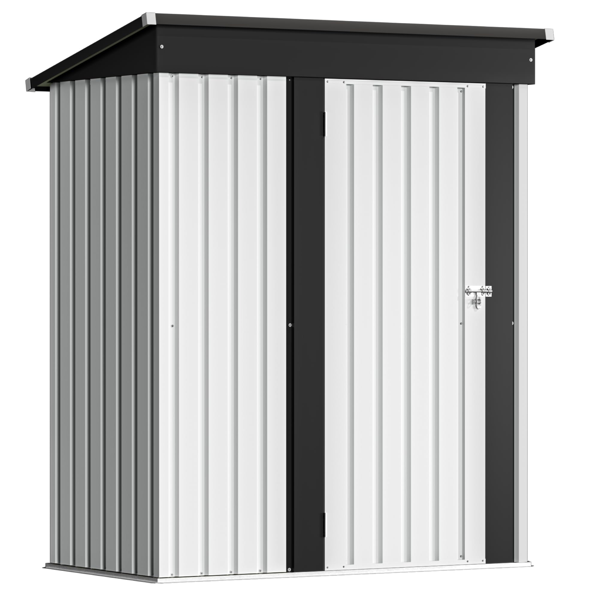 Devoko 5x3 FT Outdoor Storage Shed, White