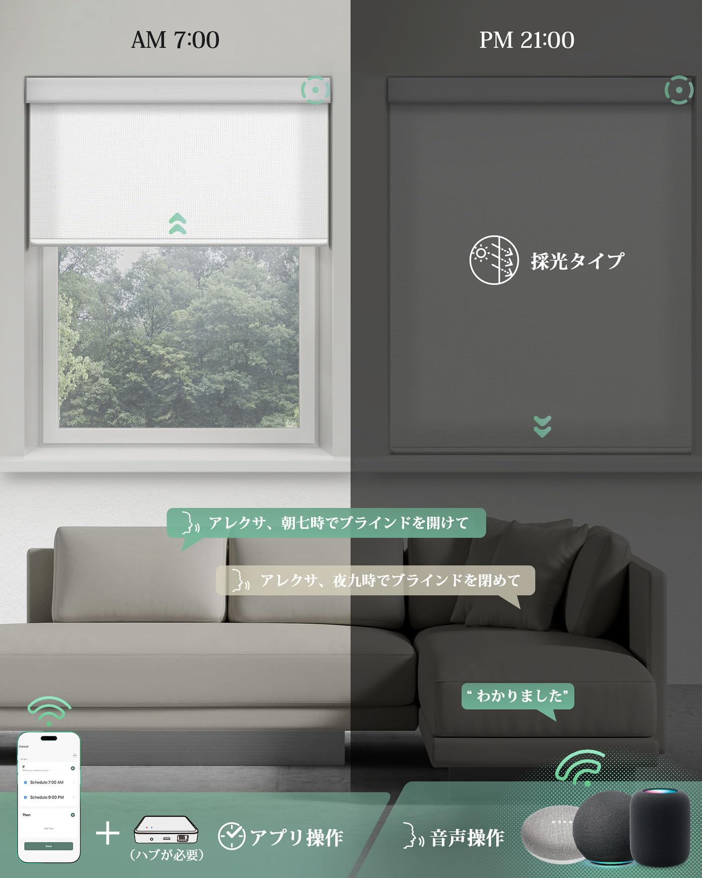 Amazon｜Yoolax 電動ロールスクリーン Matterモデル 充電式 スマート