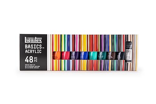 Liquitex BASICS Acrylic Paint Set, 48 x 22ml (0.74-oz) Tube