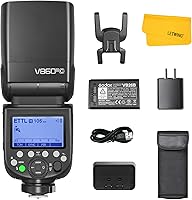 Vista 10 de Godox V860III-S Flash para Sony, 2,4G TTL Flash HSS Externo 1/8000s, 480 Destellos de Potencia Completa, Lámpara de Modelado LED de 10 Niveles