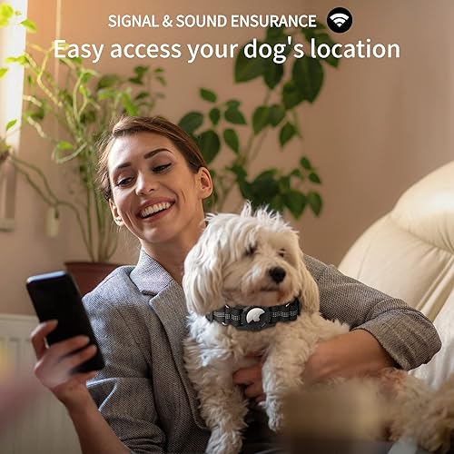 Miniatura 5 de FEEYAR - Collar de perro reflectante AirTag para manzana, collar de perro ajustable duradero y resistente con soporte para AirTag, accesorios