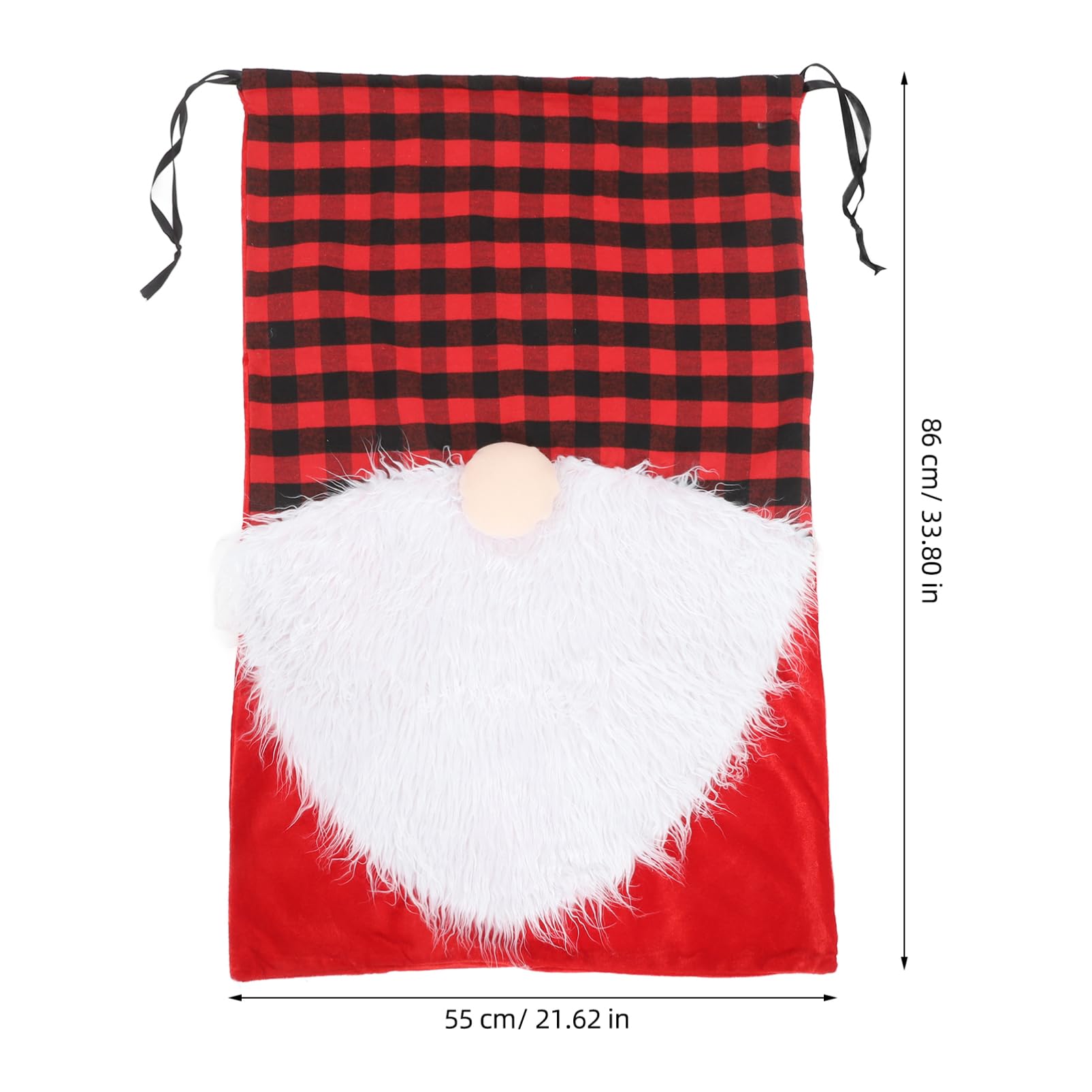 Amosfun 2 Pièces de Noël sachets bonbons noel sachet confiserie noel de de gnome grand pochette réutilisable de noël en tissu rouge